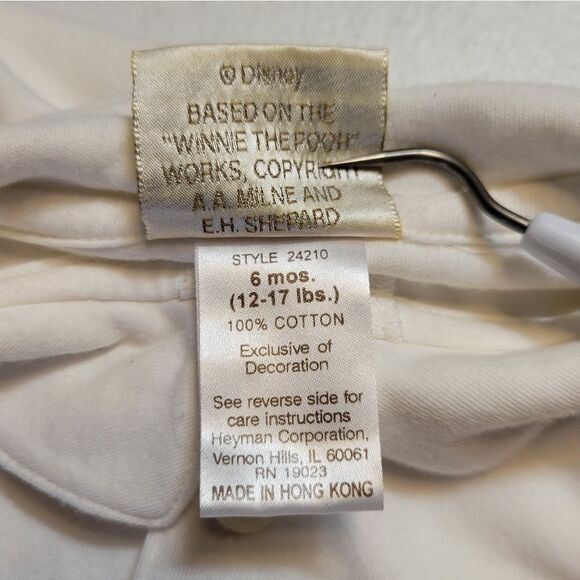 Classic Pooh Vintage Disney Blue Velour Jumpsuit and Polo Shirt Infant One Piece - Picture 11 of 14